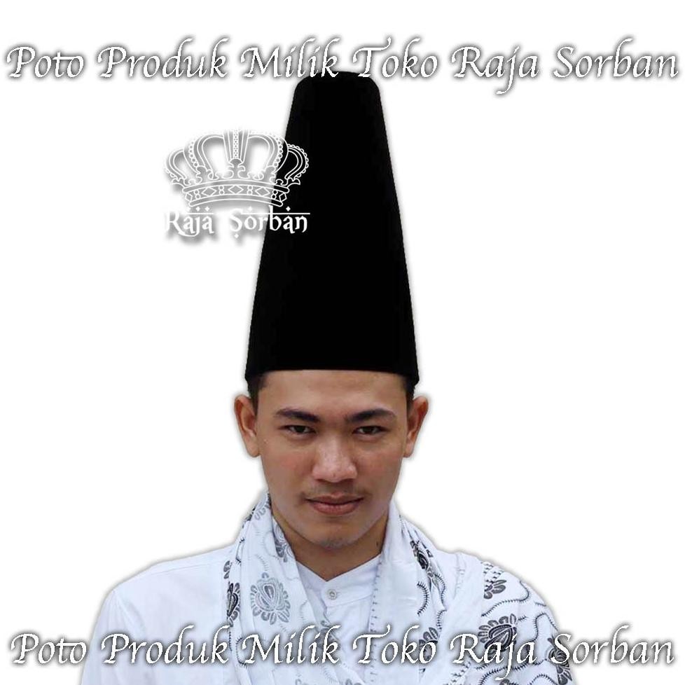 PROMOOO SONGKOK TINGGI 50CM HITAM POLOS - SONGKOK HITAM POLOS 50 CM - SONGKOK KOPIAH PECI TINGGI 50C