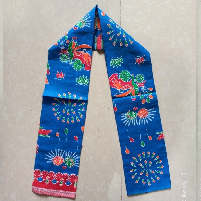 Cukin Syal Selempang Kain Batik Betawi / Selendang Pria Betawi Motif