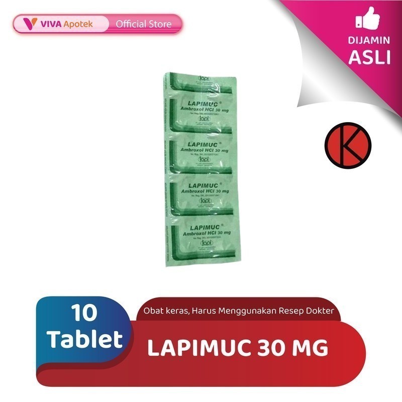 Lapimuc 30 mg / Ambroxol 30 mg / Batuk Berdahak (10 Tablet)