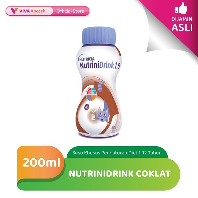 Nutrinidrink Coklat Susu Khusus Pengaturan Diet 1-12 Tahun (200 ml)