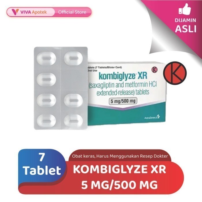 Kombiglyze XR 5 mg/500 mg / Diabetes Melitus (7 Tablet)