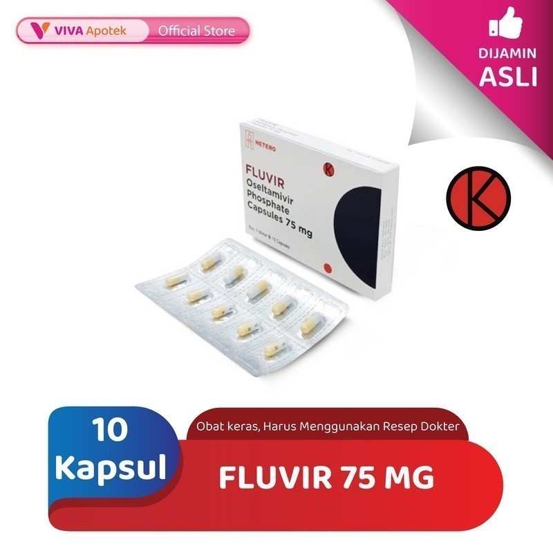 Fluvir 75 mg / Oseltamivir / Infeksi Virus / Influenza (10 Kapsul)