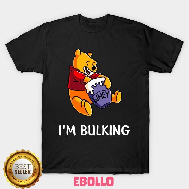 Baju Kaos Tshirt Bulking Time Cartoon Winnie The Pooh Distro Cotton Combed Premium Kaos Pria Wanita 