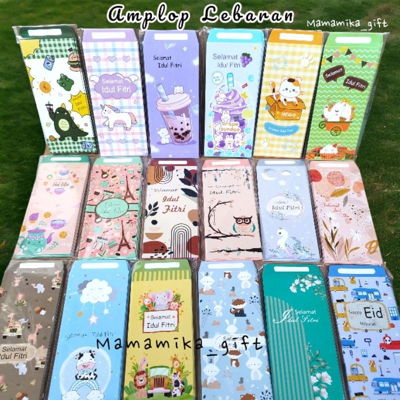 

BISA PILIH MOTIF!! 10pcs AMPLOP LEBARAN PANJANG / AMPLOP IDUL FITRI MOTIF UNIK AC