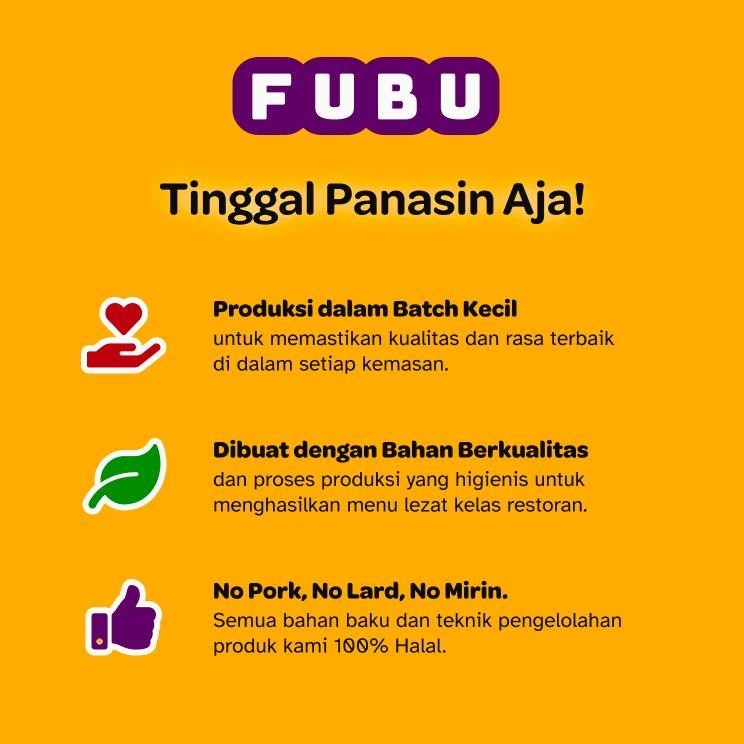 

Baru Fubu Spicy Chicken Gyoza - Pangsit Ayam Pedas - Satu Porsi Lauk Instan Frozen Food Original