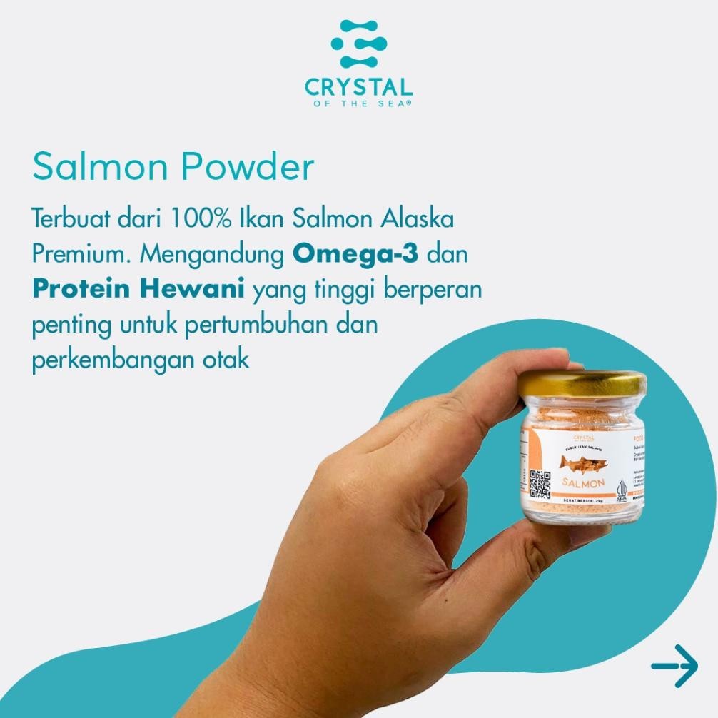 

Promo Crystal Of The Sea | Salmon Powder (20Gr) / Bubuk Ikan Salmon - Bumbu Kaldu Mpasi Non Msg Stok Terbatas