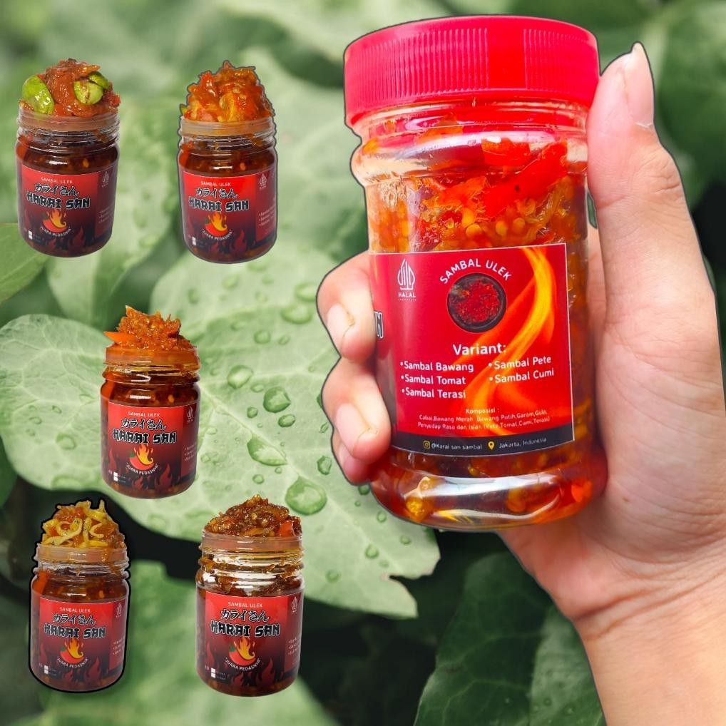 

Promo Sambel Ulek / Sambel Kampung / Sambel Pedas /Sambal /Sambal Terasi / Sambal Teri /Sambal Petai / Sambal Cumi /Sambal Bawang /Sambal Tomat / Sambal Ulek Karai San Termurah