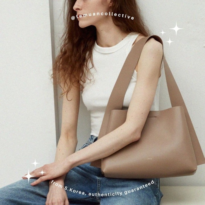 Lecc Project Arc Low Bucket Bag - Faux Leather Shoulder Bags