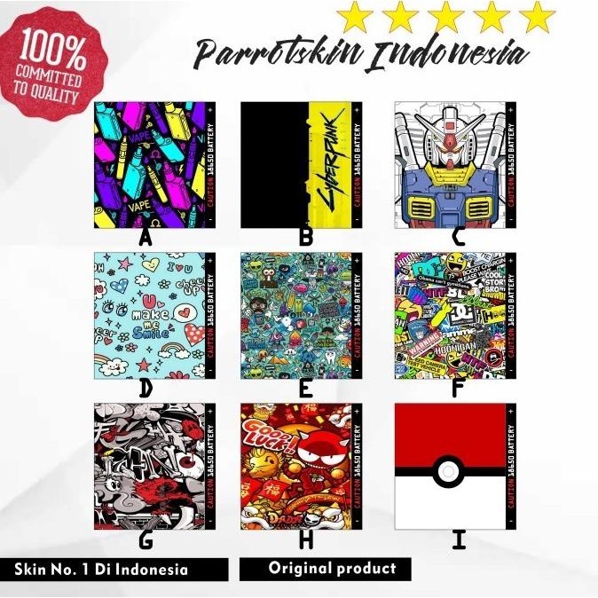 Stiker Garskin Wrap Baterai 21700 Bisa Custom Casasofia