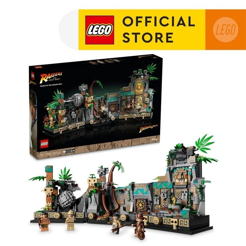 LEGO Indiana Jones 77015 Temple of the Golden Idol Building Toy Set (1,545 Pieces) Mainan Susunan Ba