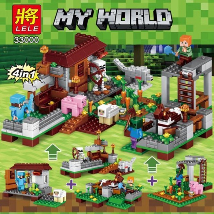 lego mine craft diy my world 2 garden