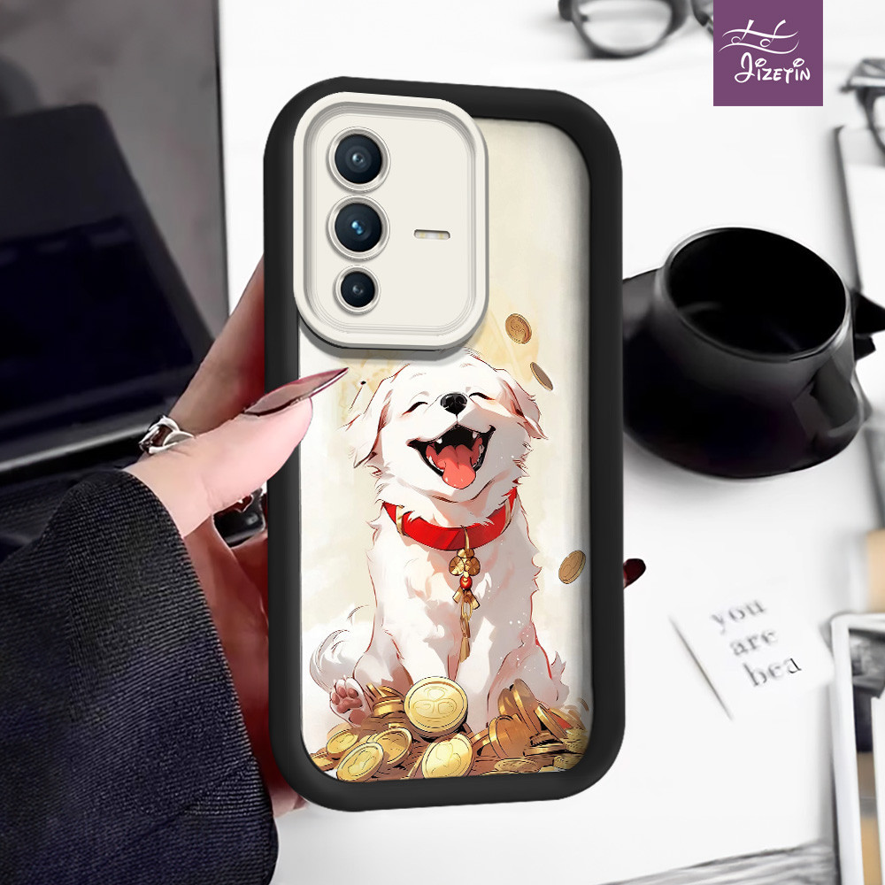 Anjing Kaya casing hp bentuk aneh untuk ph vivo v29,v27e,v27 pro,v27,v25e,v25,v23,v15,s12,z5i,s1,s1 