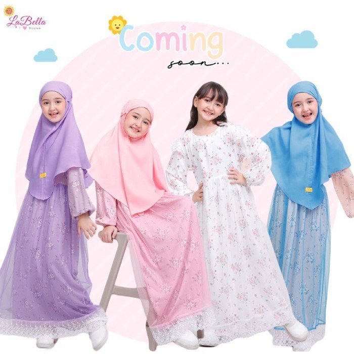 promo YSM Baju Muslim Setelan Gamis Anak Labella Yasmina Series