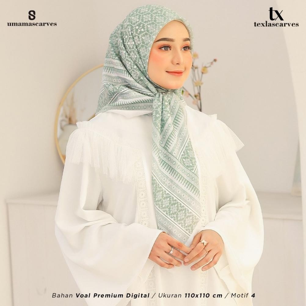 Promo Akhir Tahun Part 1Texla Scarves Box Motif By Umama Scarf Free Brooch Jilbab/Kerudung Standart 