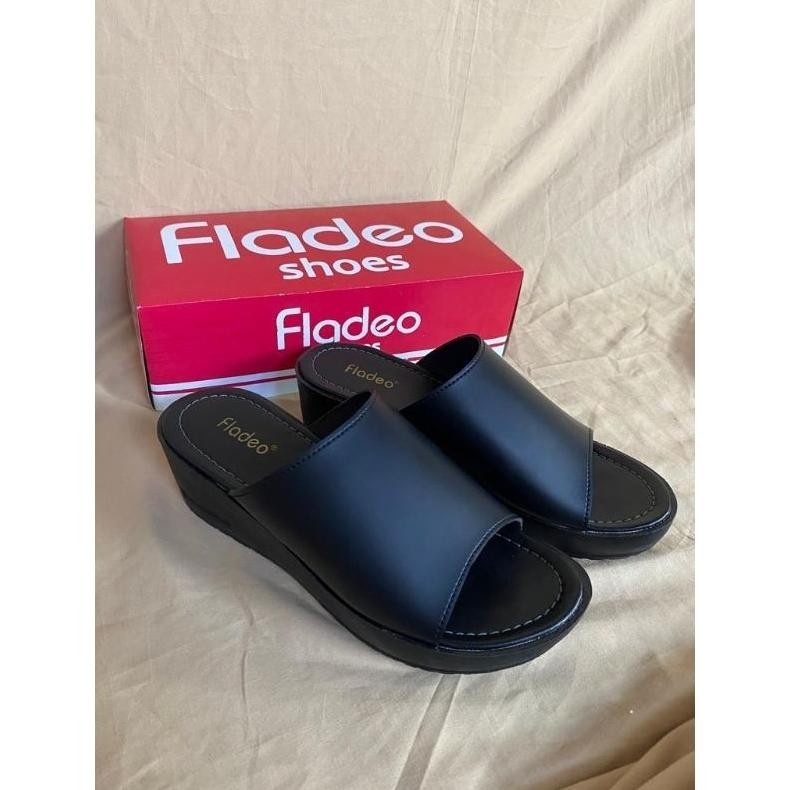 Bisa Cod Promo Sandal Wedges Fladeo 5Cm// Sandal Hak Wanita// Sandal Wanita Kekinian Promo