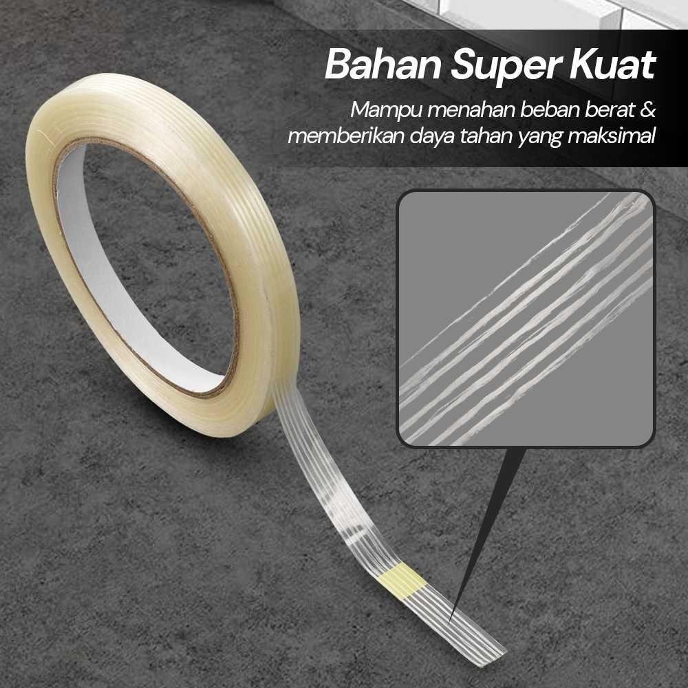 

[Grosir Boby] YX Lakban Super Strong Fiber Tape Isolasi Bening 25M - GF25M