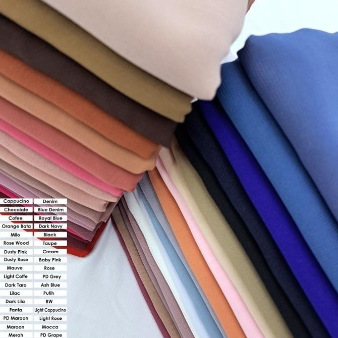 

Kain Double Hycon/Kain Chiffon Korea/Kain Sifon Bahan Kerudung (0,5 M) Pengiriman Cepat