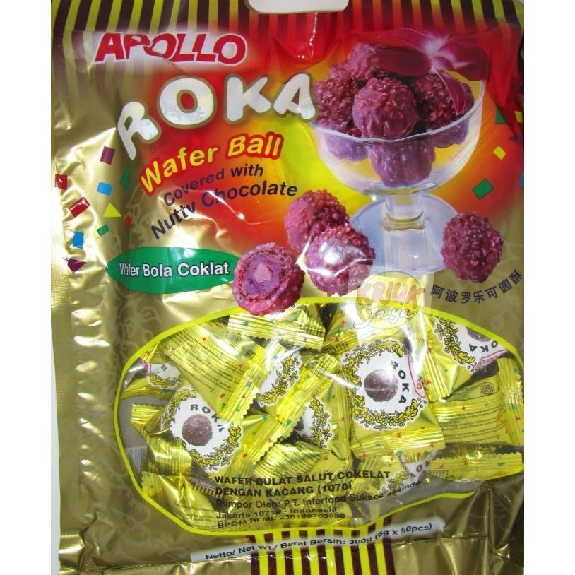 

Sale Now Roka Apollo Wafer Bola Coklat 50 Pcs Terbaik