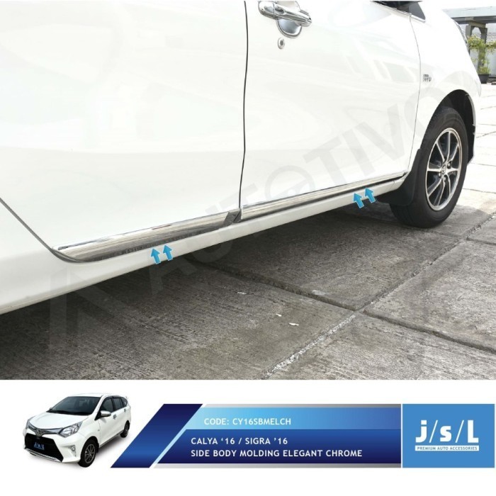 Toyota Calya List Samping Mobil JSL / Side Body Molding Elegant Chrome