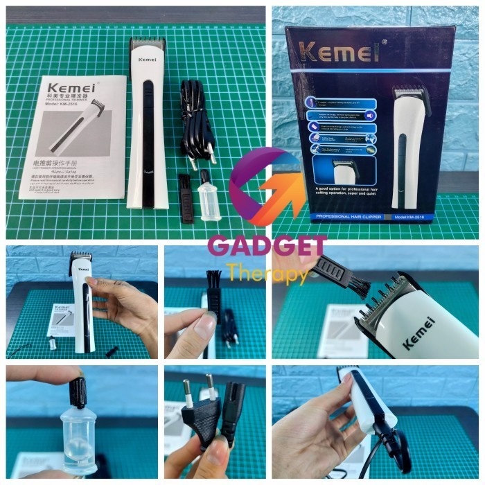 Kemei Alat Cukur Rambut Elektrik Portable Rechargeable Mini