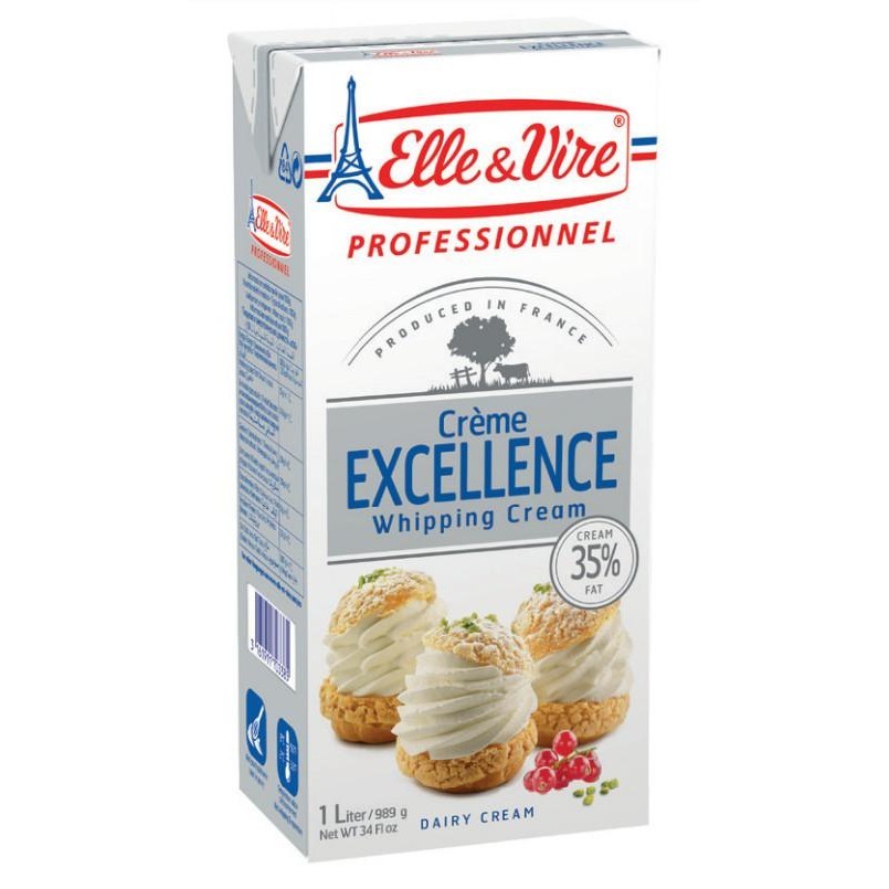 

Elle & Vire Creme Excellence Whipping Cream 35% Fat 1Lt