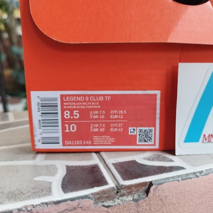 Sepatu Futsal Nike Tiempo Legend 9 Club Tf Turf White Original Bnib