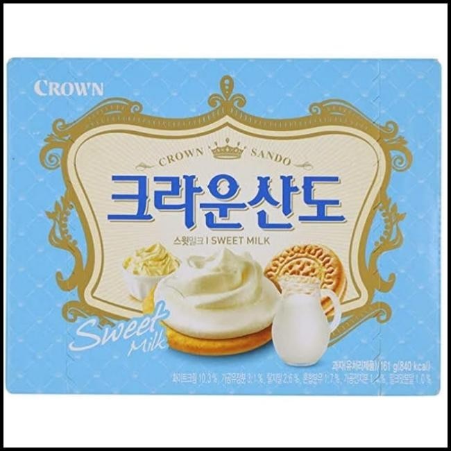 

Crown Haitai Sando Sweet Milk Biscuit - Biskuit Susu Ala Korea