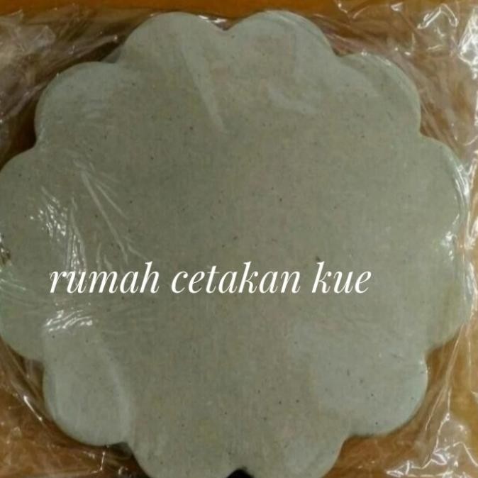 Termantab] 50 pcs kertas nasi bunga' bulat alas piring rotan/tatakan piring lidi