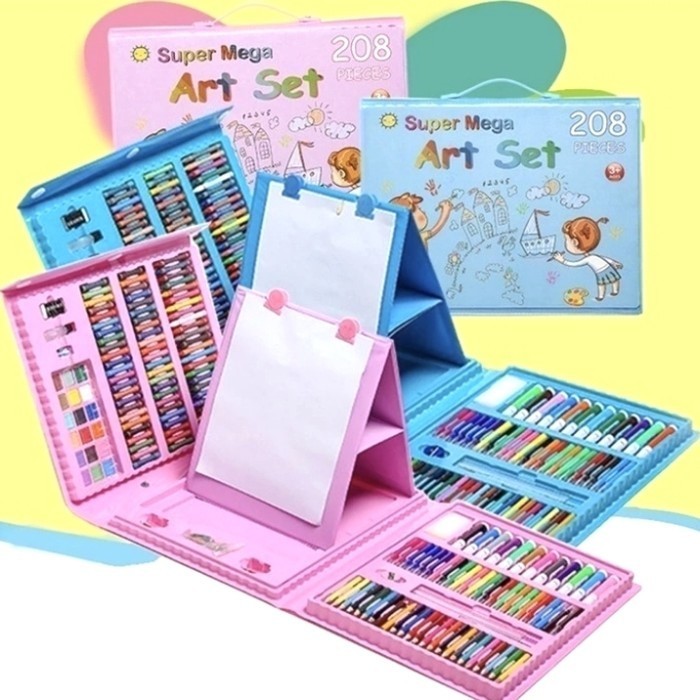

Alat Gambar Anak Crayon Gambar Sil Warna Mega Art Set 208 Pcs