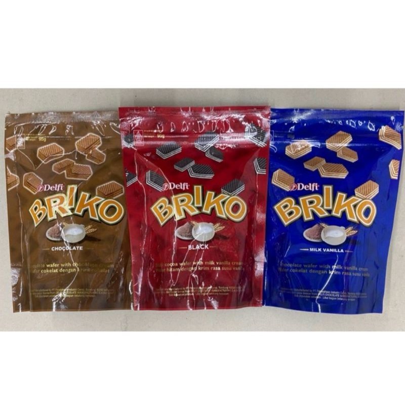 

Delfi Briko Wafer Chocolate/ Vanilla / Black Pouch 95gr