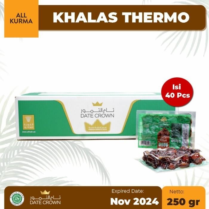 

KURMA DATE CROWN KHALAS THERMO 250 GR - 1 DUS (ISI 40 PCS)