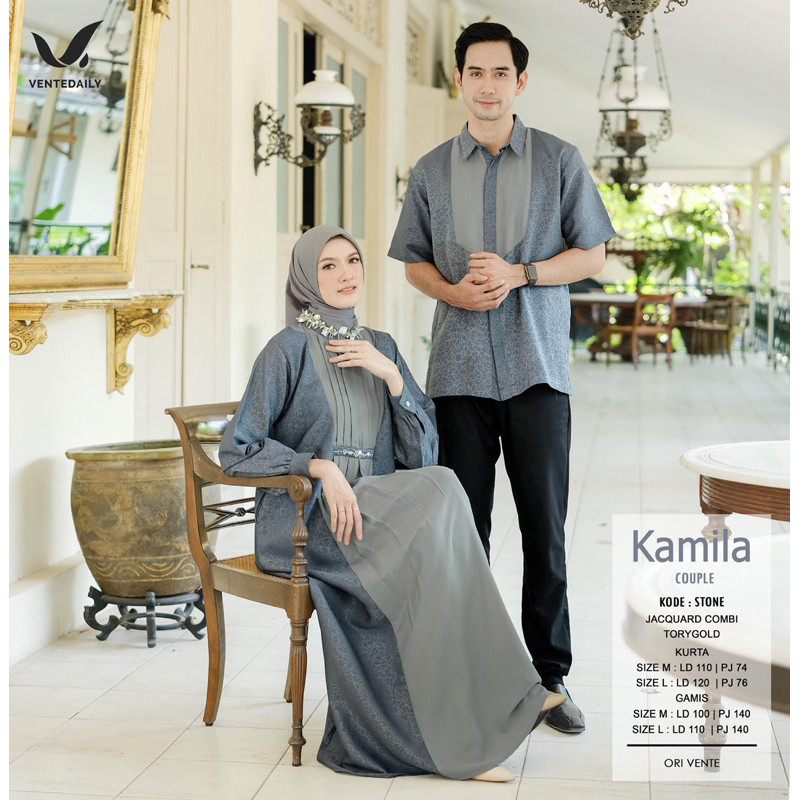 IEC VENTE DAILY KAMILA COUPLE - GAMIS COUPLE TERBARU 2024 - BAJU COUPLE KONDANGAN - BAJU PASANGAN