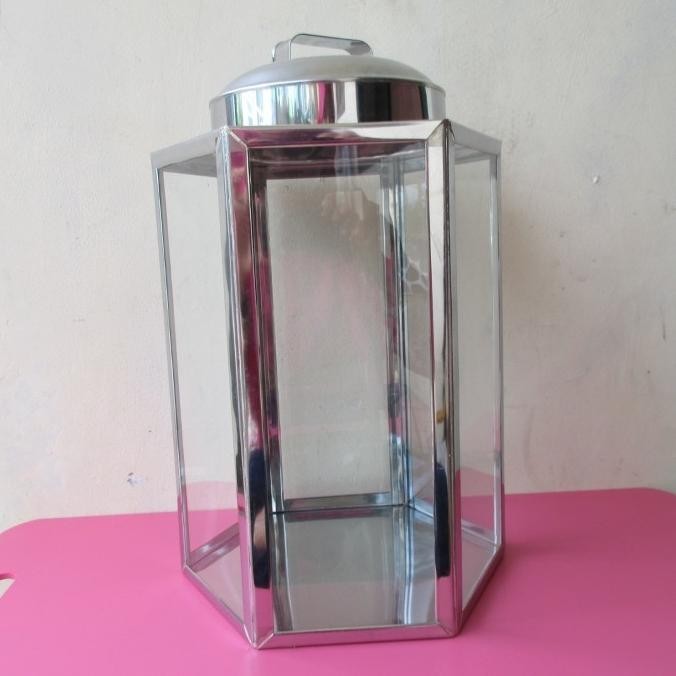Kaleng Stainless Segienam Jumbo /Kaca/Kaleng Krupuk/Souvenir 25X30