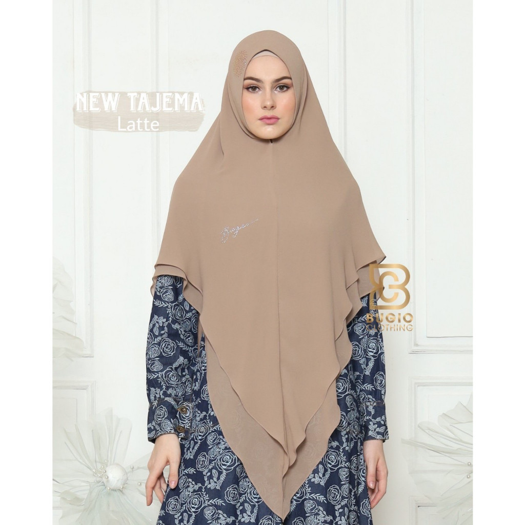 NEW PREMIUM DAILY HIJAB Bugio Clothing Khimar New Tajema Khimar Ceruty Instan crsytal di bag dada