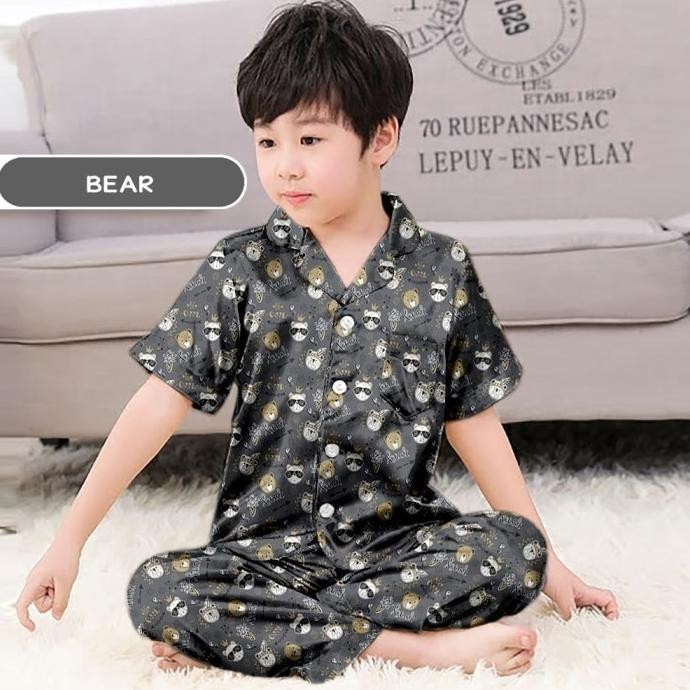 Piyama Anak 4-5 Tahun (Size Xl/Size 5) / Baju Tidur Anak Cowok Cewek S Original