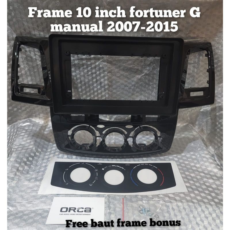 frame head unit android 10 inch mobil fortuner 2007-2013