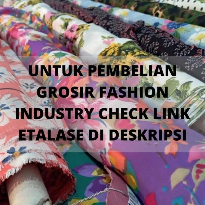 

Kain Print Bunga Sutra / Mosscrepe - Florance Garden (Per 0,5 Meter) Terbaru