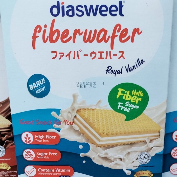 

Ready Diasweet Fiberwafer Royal Vanilla Sugar Free 180gr