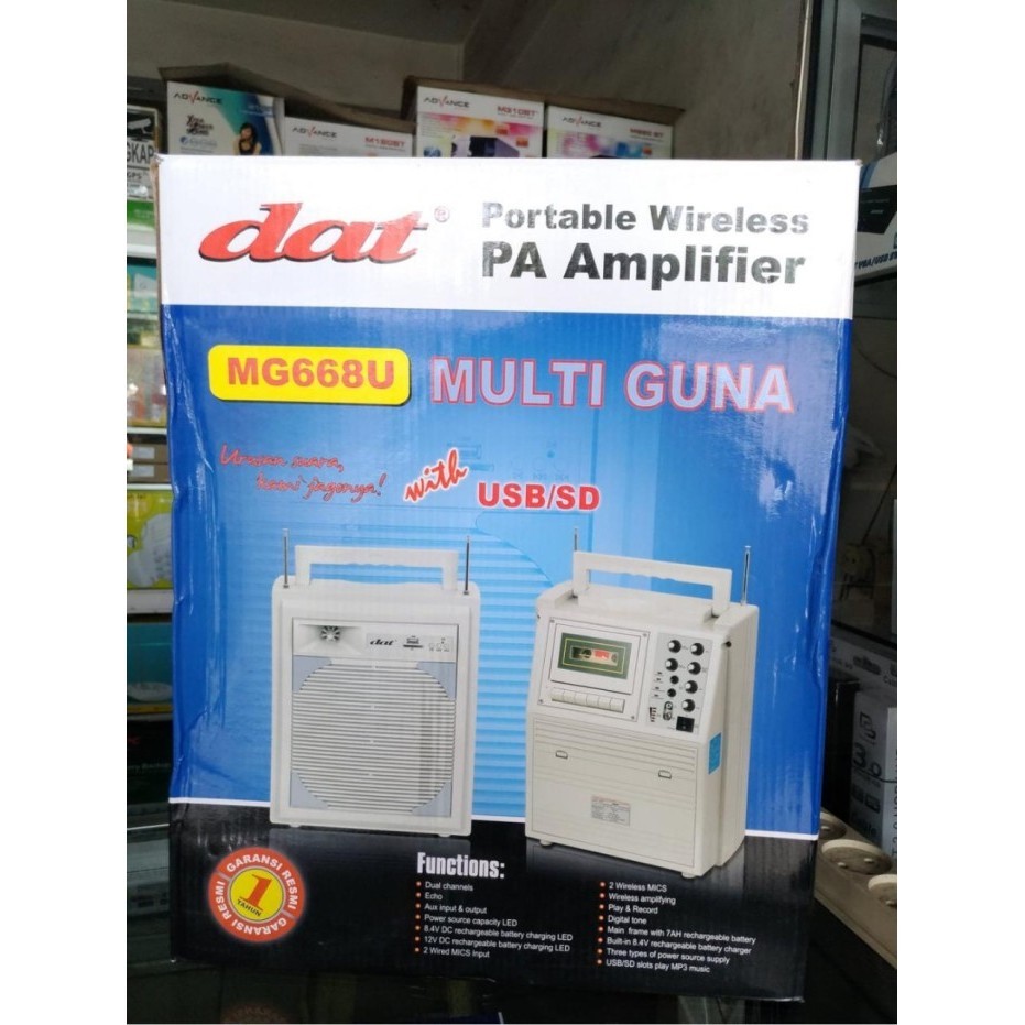 Ready PROMO MERDEKA Portable Wireless Amplifier DAT Multi Guna Type: MG-668U