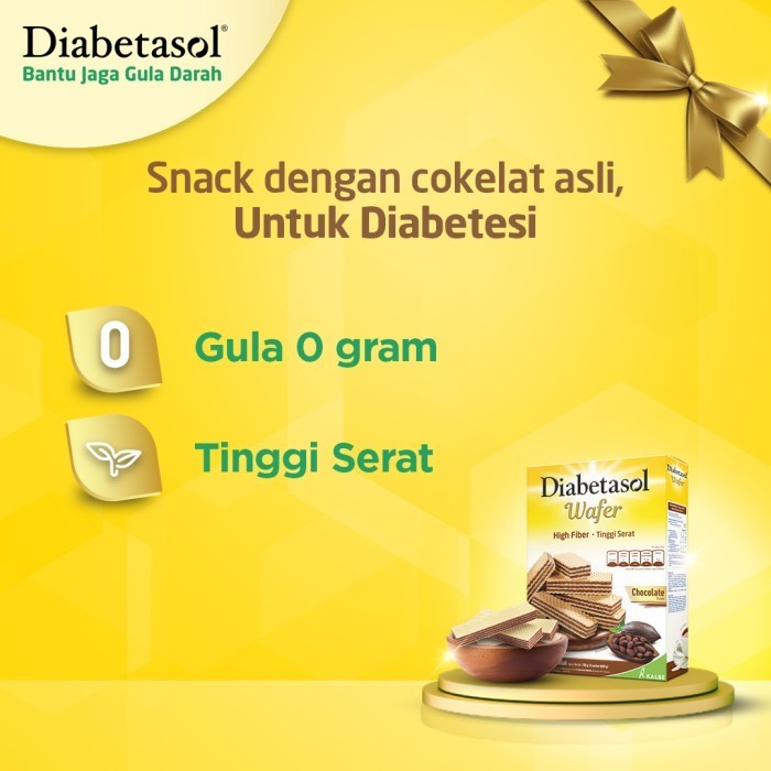 

BOOM SALE Buy 2 Diabetasol Wafer Chocolate 2x50g Free Sample Wafer 50g