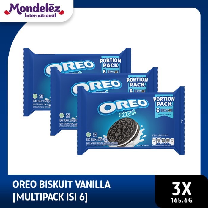 

LIMITED EDITION Oreo Biskuit Vanilla 165.6g [Multipack Isi 6] - 3 pcs