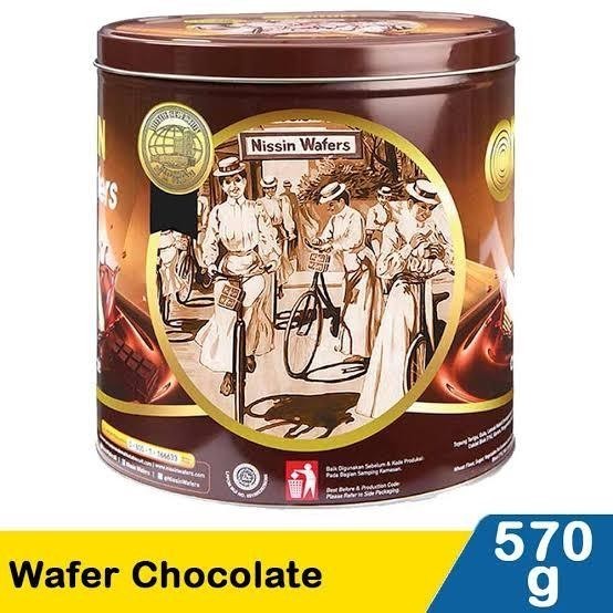 

TERUJI Nissin Wafer Kaleng 570g wafer Coklat