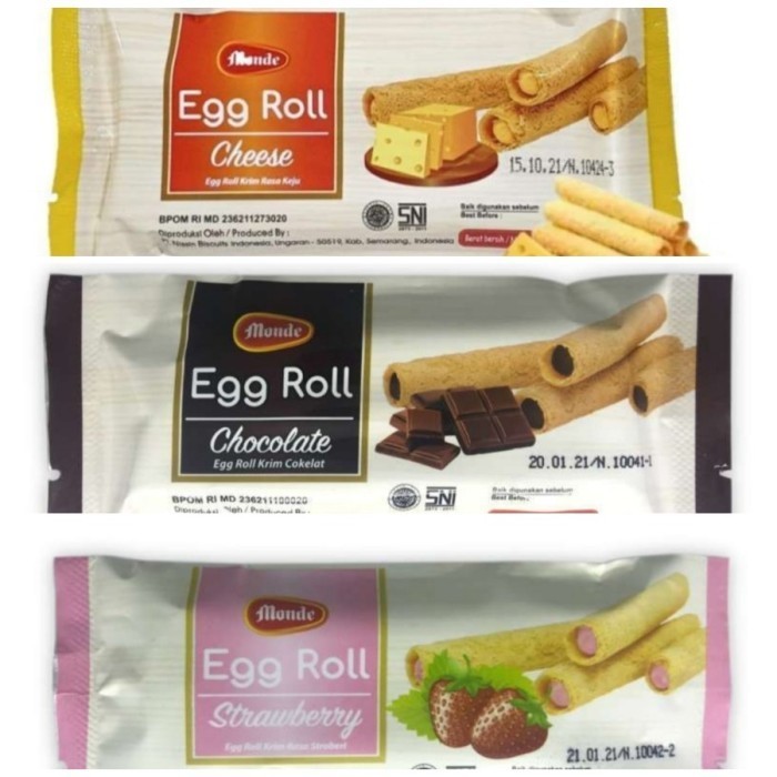 

TERBAIK Nissin Monde Egg Roll Krim / Biskuit Aneka Rasa isi 12 's @35 gr