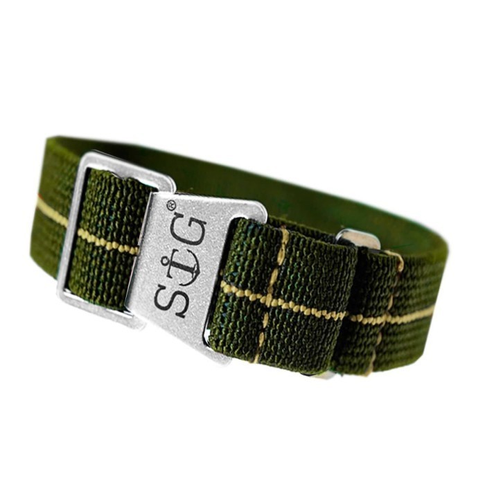 STRAPGUY MN STYLE 22MM OLIVE GREEN & SAND STRAP