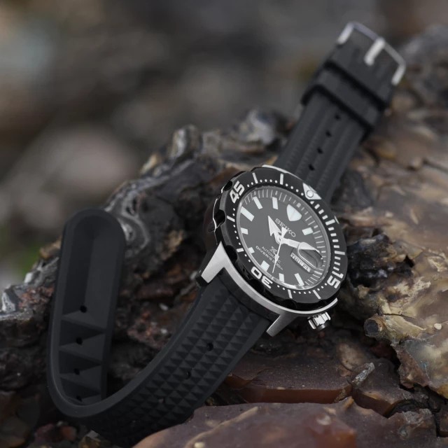FLOURINCE RUBBER STRAP SEIKO MONSTER - 20MM 22MM - ANTI DEBU 