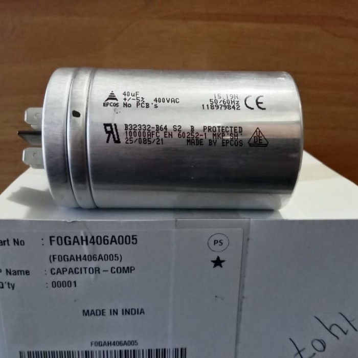 Kapasitor AC Panasonic 40 uf