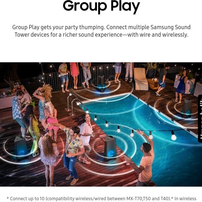 Samsung Mx T50 - Sound Tower Speaker Portable Party Karaoke Mxt50