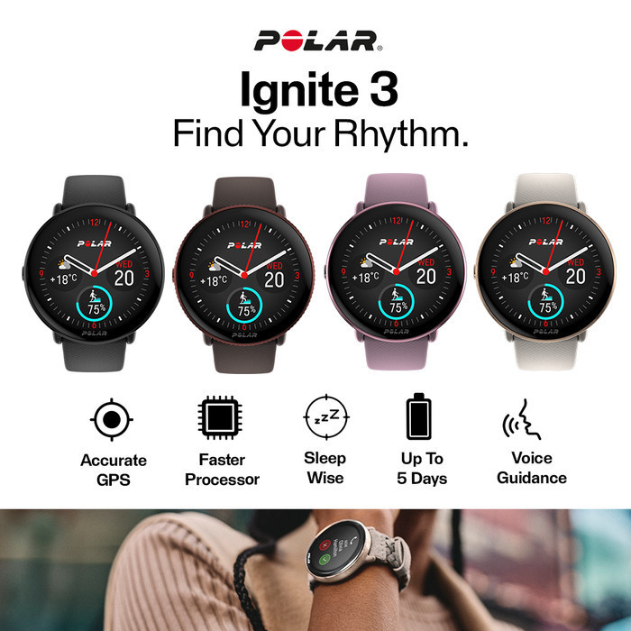 Jam Tangan Olahraga Polar Ignite 3 Smart Watch Garansi 2 Tahun