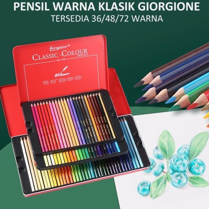 

36/72 Warna Pensil Warna Berbasis Minyak Set Pensil Gambar Segitiga Wa