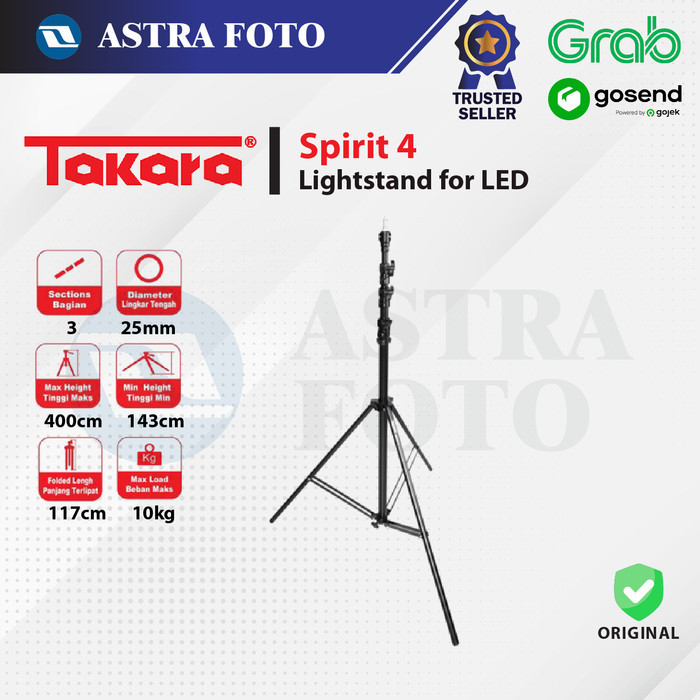 Takara Spirit 4 Lightstand With Air Cushion - Stand Lampu Led Studio